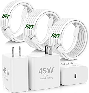 Chargeur rapide USB-C 45W pour iPhone 17, 16, 15 Pro Max - 3 pièces — Chargeur Rapide Usb C