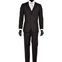 Alberto Nardoni Slim Fit Vested Suit in Brown