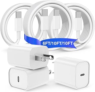 USB C Charger for iPhone 17, 16, 15 with 10FT Cable and Block — Fast Charger Usb C