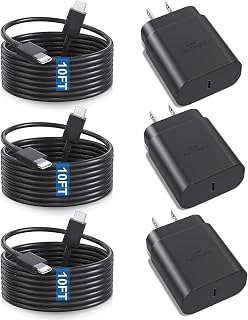 Samsung Fast Charger 3-Pack 25W USB C Wall Charger with 10FT Cable — Fast Charger Usb C