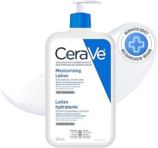 face moisturizer: CeraVe Moisturizing Lotion, Daily Lightweight Face & Body Moisturizer with Hyaluronic Acid &…