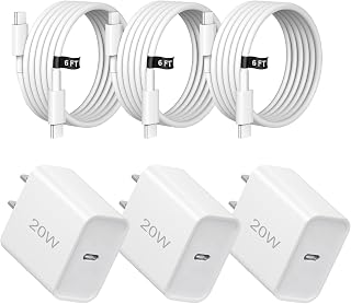 20W USB-C Fast Charger 3 Pack for iPhone 17/16/15 and iPad — Fast Charger Usb C