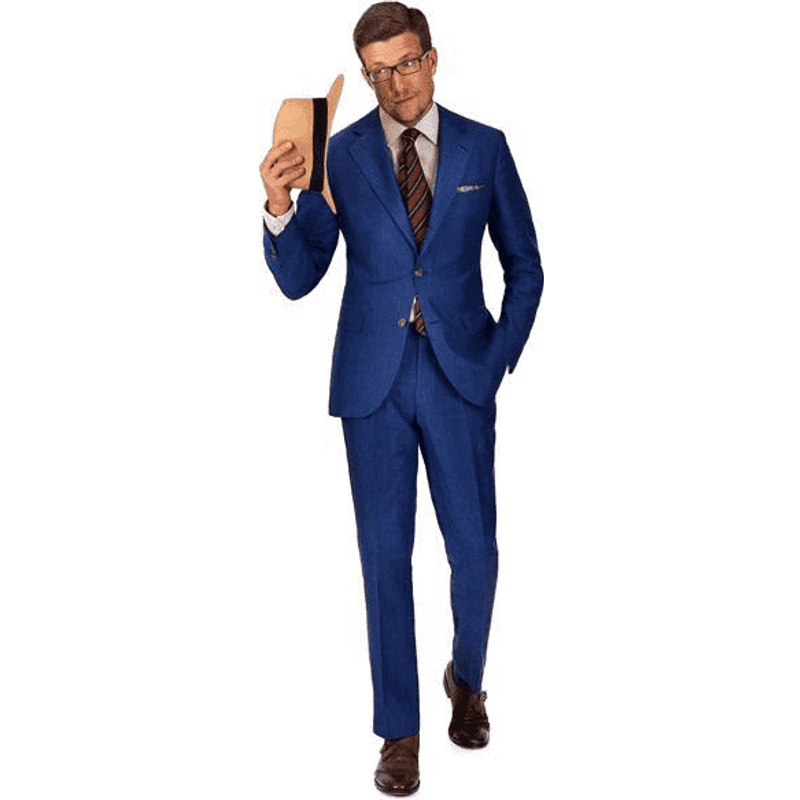 Costume de lin bleu pour hommes — Costumes et vestons pour hommes