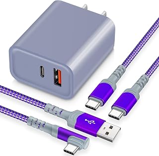 USB C Wall Charger 20W Fast Charging Block with 10FT and 6FT Cables — Fast Charger Usb C