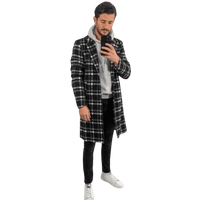 Manteau en Plaid Noir pour Hommes AlbertoNardoniStore
