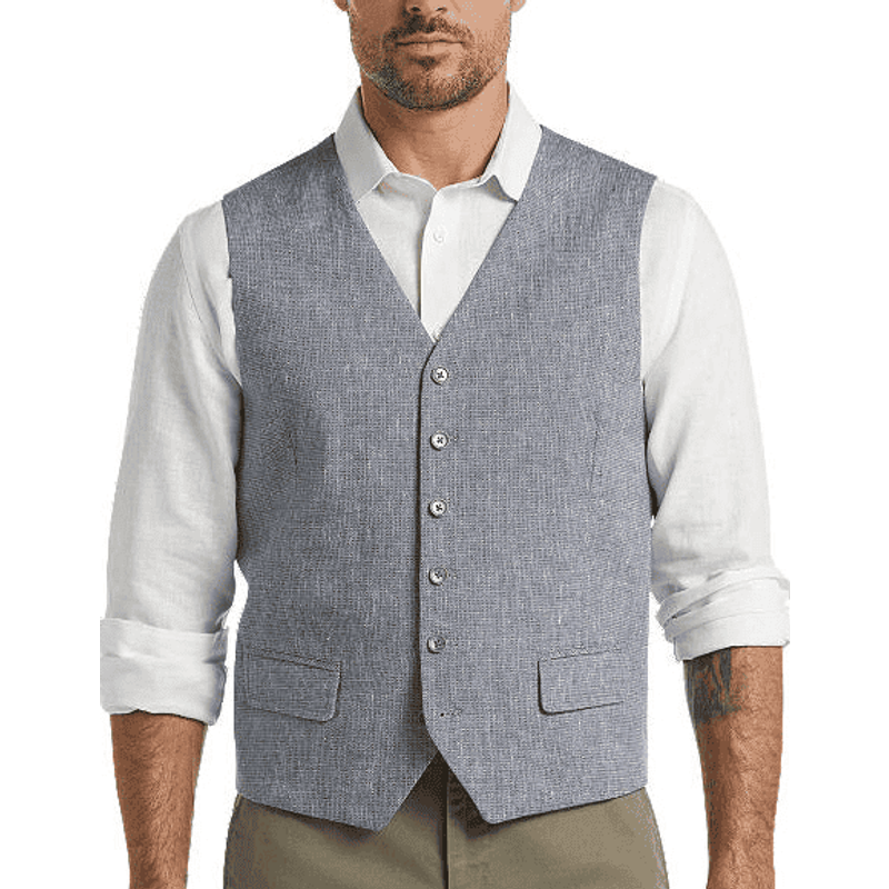 Costume de lin bleu pour hommes — Costumes et vestons pour hommes