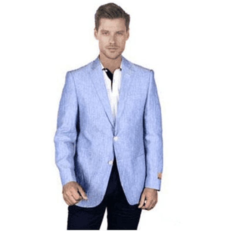 Costume de lin bleu pour hommes — Costumes et vestons pour hommes
