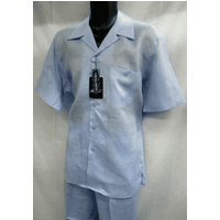 Alberto Nardoni Men's Sky Blue Linen Suit