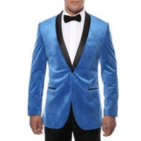 Tiffany Blue Men's Shawl Lapel Blazer