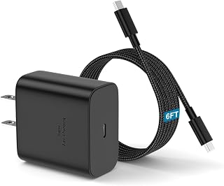 Chargeur rapide USB C 45W avec câble tressé de 6 pieds pour appareils Samsung — Chargeur Rapide Usb C