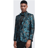 Tiffany Blue Slim Fit Suit with Bow Tie
