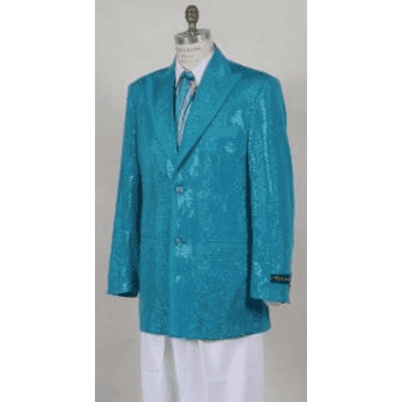 Tiffany Blue Slim Fit Suit with Matching Bow Tie