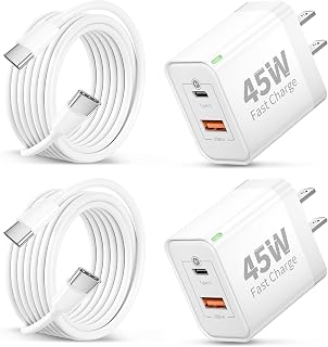 iPhone 17/17 Pro Max Fast Charging 45W USB C Charger Block 2 Pack — Fast Charger Usb C