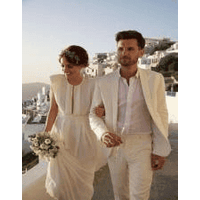Costume de Mariage Crème pour Mari - Costume Crème pour Garçons d'Honneur — Costumes et vestons pour hommes