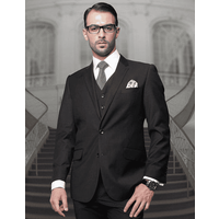 Alberto Nardoni Store Men's Regular Fit Wool Suit with Pleated Pants — Mens Suits & Blazers