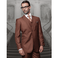 Alberto Nardoni Men's Regular Fit Wool Suit with Pleated Pants — Mens Suits & Blazers
