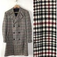 Manteau d'hiver à carreaux houndstooth pour homme — Veste d'hiver Hommes