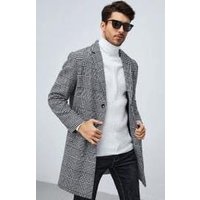 Manteau pour homme à motif pied-de-poule — Veste d'hiver Hommes