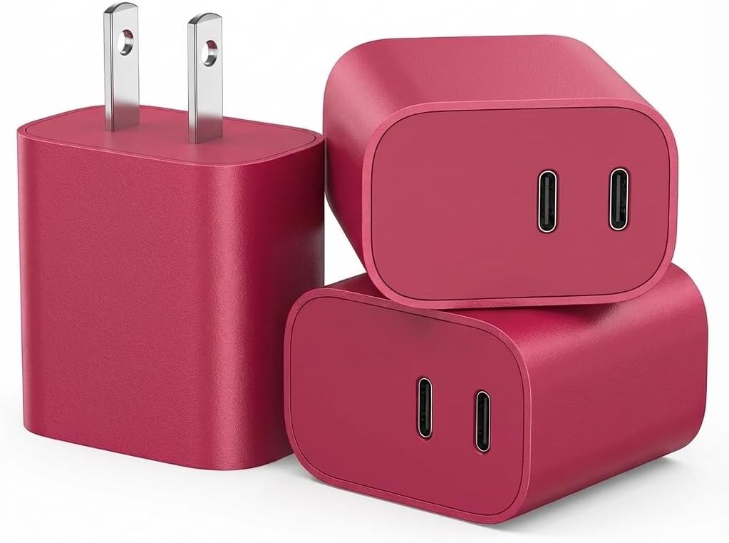 Chargeur USB C 3-Pack Bloc de Charge Rapide à Deux Ports — Chargeur Rapide Usb C
