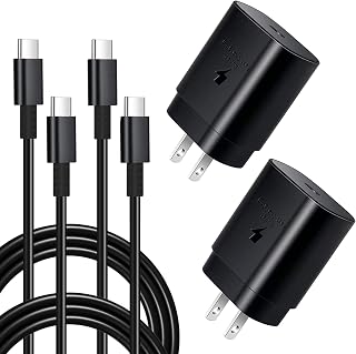 USB C Fast Charger 2-Pack 25W Wall Charger with 5 FT Cable — Fast Charger Usb C