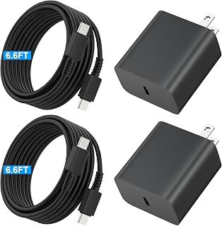 USB C Charger Block 2 Pack 45W Fast Charger with 6.6Ft Cable