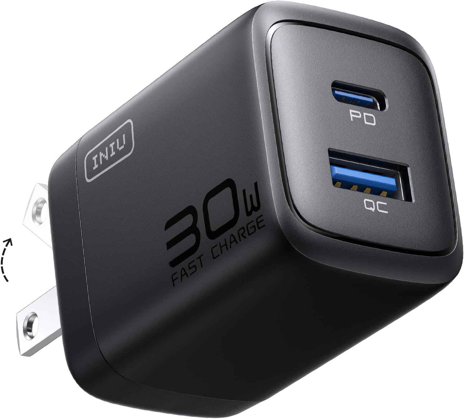Chargeur rapide INIU USB C 30W PD QC 3.0 à double port — Chargeur Rapide Usb C