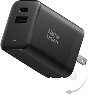 Native Union Fast GaN Charger PD45W – Two-Port USB-C & USB-A Charger
