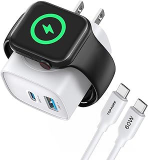 20W USB C Charger Block with 60W Cable for iWatch, iPhone, AirPods