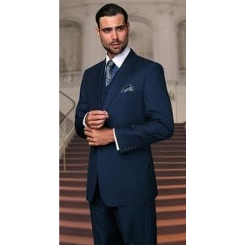 Alberto Nardoni Men's 2 Button Vented Jacket and Pleated Pant Suit — Mens Suits & Blazers