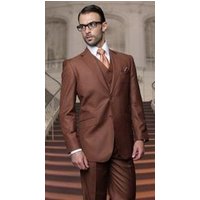 Alberto Nardoni Men's 2 Button Vented Jacket and Pleated Pant Suit