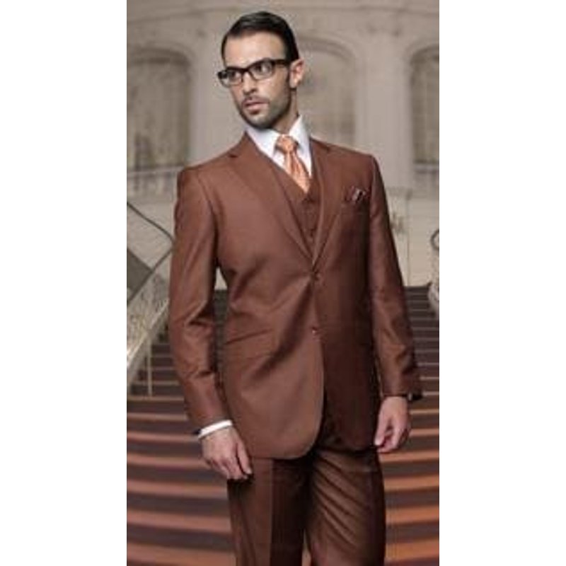 Alberto Nardoni Men's 2 Button Vented Jacket and Pleated Pant Suit — Mens Suits & Blazers