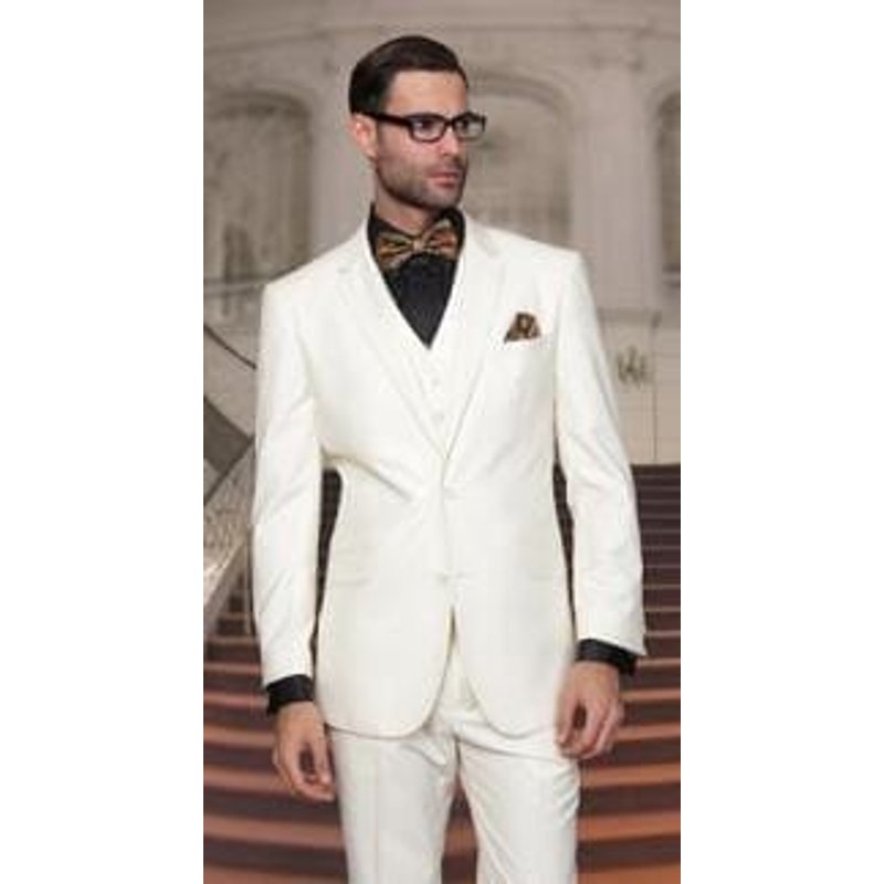 Alberto Nardoni Men's 2 Button Vented Jacket and Pleated Pants Suit — Mens Suits & Blazers