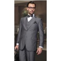 Alberto Nardoni Men's 2 Button Vented Jacket and Pleated Pant Suit