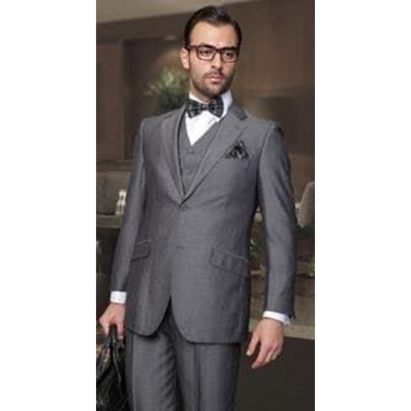 Veste à 2 boutons ventée et pantalon plissé pour hommes Alberto Nardoni — Costumes et vestons pour hommes