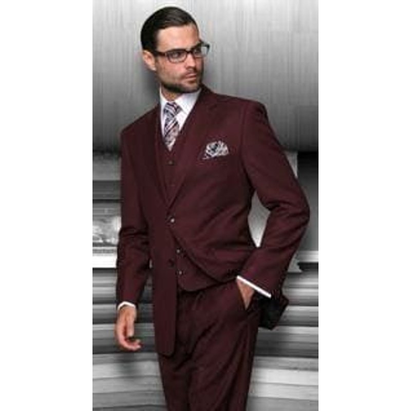 Alberto Nardoni Men's 2 Button Vented Jacket with Pleated Pants