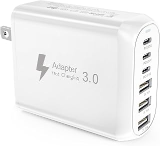 USB C Charger Block 60W 6-Port Fast Charging Wall Charger