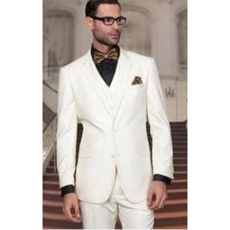 Alberto Nardoni Men's 2 Button Vented Jacket and Pleated Pant Suit — Mens Suits & Blazers