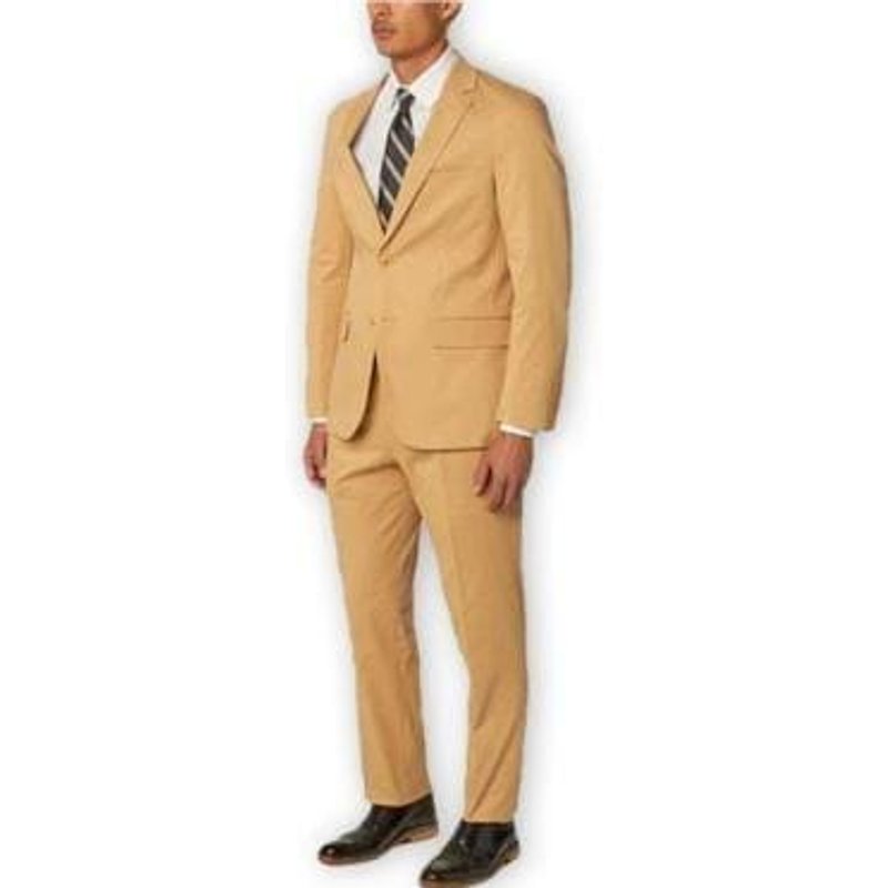 Alberto Nardoni Men's Khaki Wool Suit Separates