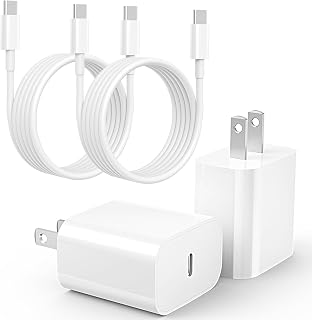 iPhone 17 16 15 Fast Charging 20W Type C Charger Blocks 2-Pack