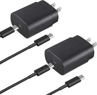 25W USB C Wall Charger Fast Charging for Samsung Devices - 2 Pack