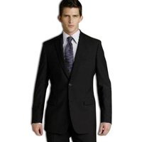 Taille 46 Costume noir massif Costume court — Costumes et vestons pour hommes