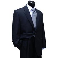 Alberto Nardoni Store Size 46 Dark Navy Blue Suit