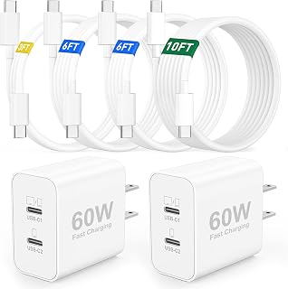 60W USB C Fast Charger for iPhone 17/17 Pro/17 Pro Max and More