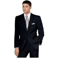 Alberto Nardoni Store Men's Solid Black Suit Size 54 Short