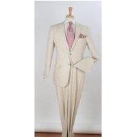 Off White Big and Tall Linen Suit — Mens Suits & Blazers