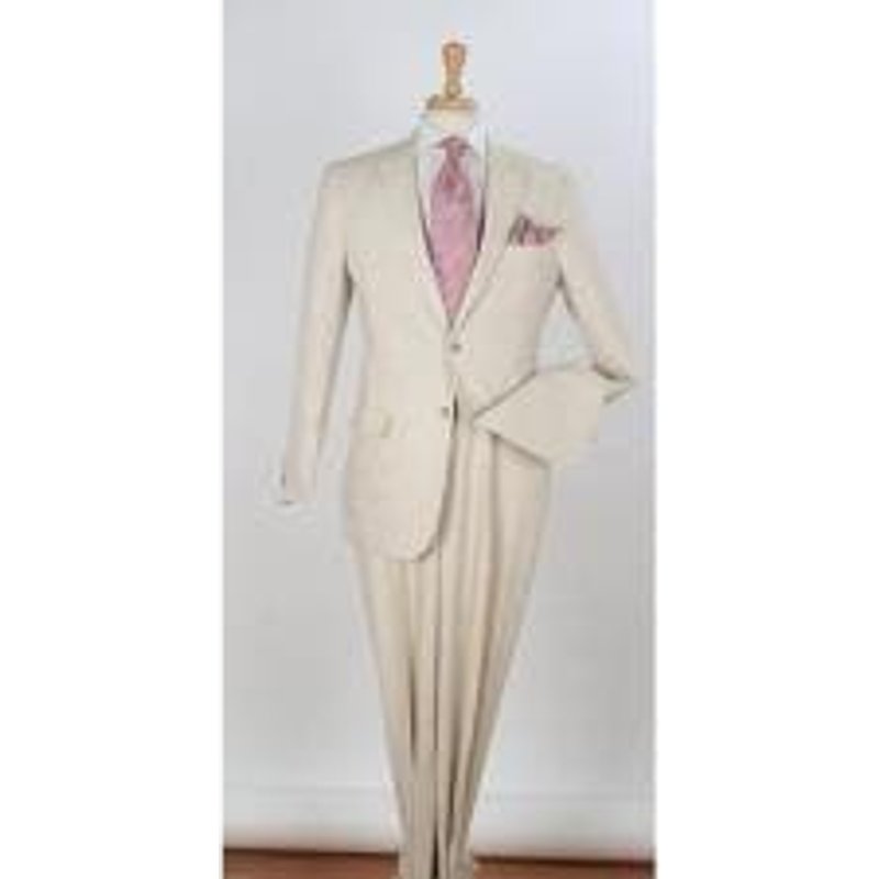Costume en Lin Off White Grande Taille — Costumes et vestons pour hommes