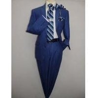 Costume en Lin Bleu Éclair pour Grandes Tailles — Costumes et vestons pour hommes