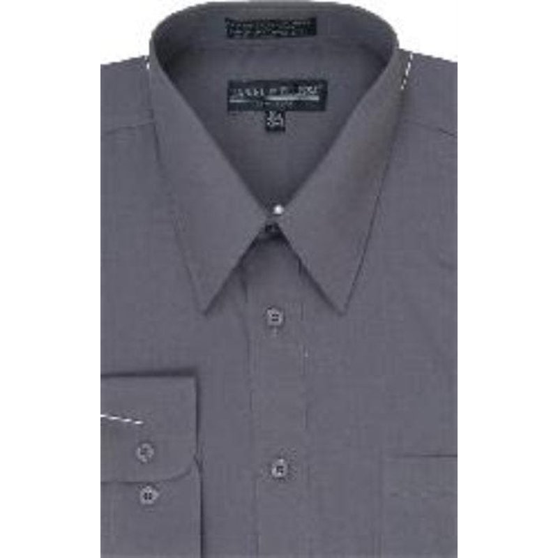 Chemise de costume pour hommes Alberto Nardoni gris charbon — Chemises habillées pour hommes