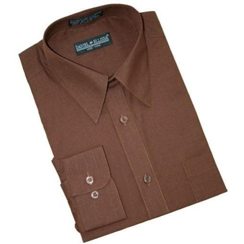 Chemise homme pas cher Chemise chocolat brun rabaisse chemise abordable 35 $ — Chemises habillées pour hommes