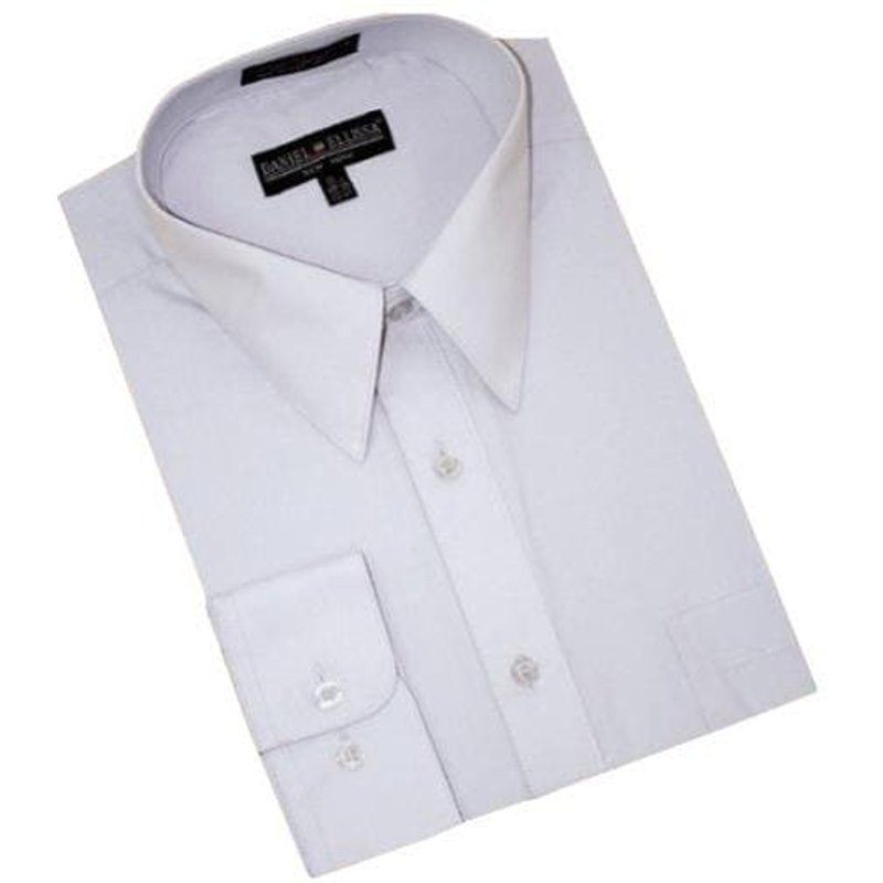 Chemise Homme pas cher Shirt Argent Gris Réduite Abordable Chemise 35 $ — Chemises habillées pour hommes